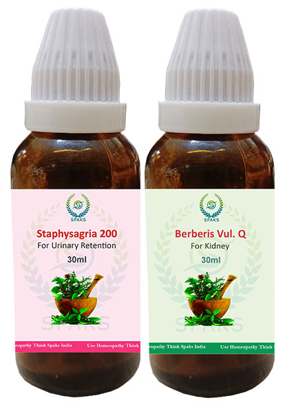 Staphysagria 200, Berberis vul. Q For Urinary Retention
