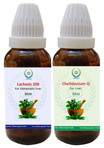 Lachesis 200,  Chelidonium Q For Metastatic liver